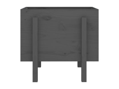 Fioriera grigia 62x50x57 cm in legno massello di pino 34909QRPJ