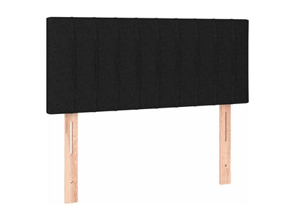 Rete letto imbottita con materasso e illuminazione a LED, nero, 90x190 cm, tessuto, 64265LEUM