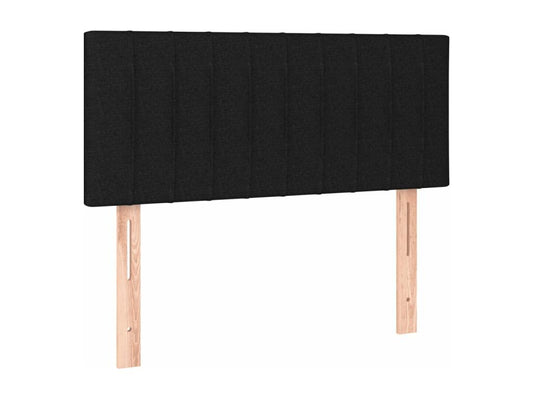 Rete letto imbottita con materasso e illuminazione a LED, nero, 90x190 cm, tessuto, 64265LEUM